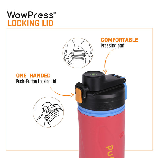 24oz WowPress® Water Purifier Bottles-indian Red